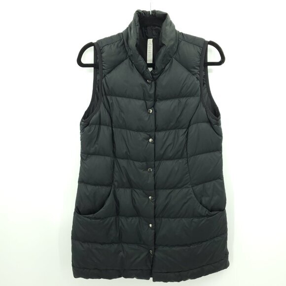 Lululemon All Days Goose Down Stretchy Wind/Water Resistant Puffer Vest 8 Black - Picture 4 of 16